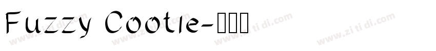 Fuzzy Cootie字体转换